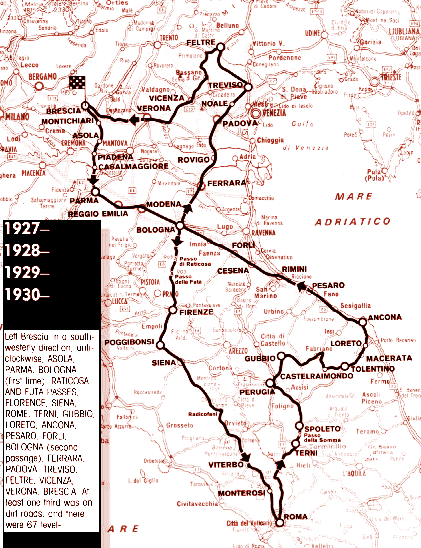 Map of Mille Miglia
