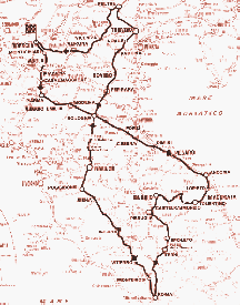 Small map of Mille Miglia